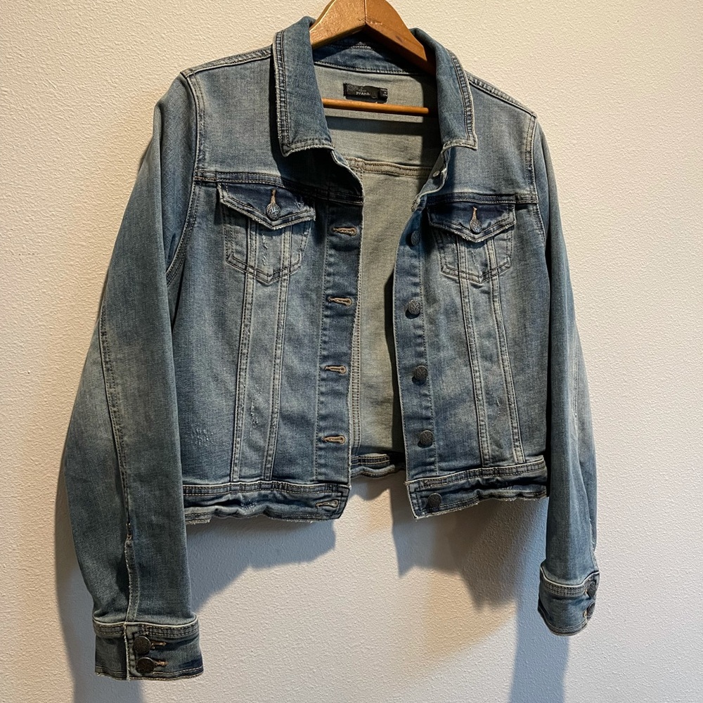 PrAna Dree Jean Jacket Antique Blue Size M - Picture 2 of 9